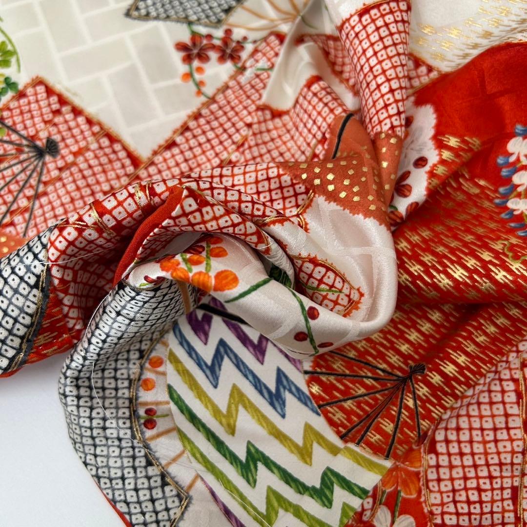 振袖 三越お誂え 金彩 花柄 素敵なデザイン 着物 正絹 AK-7920