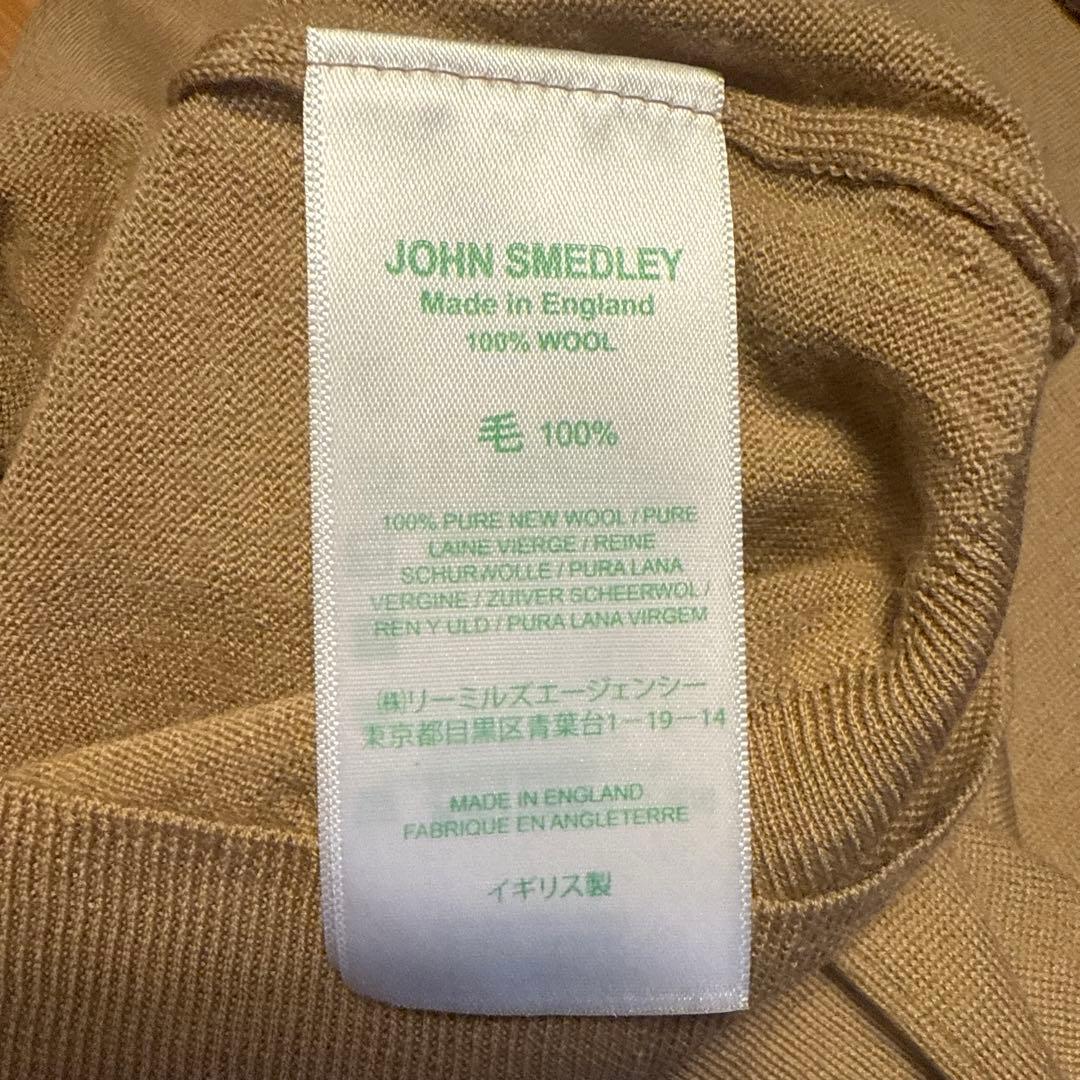 JOHN SMEDLEY タートルネック CATKIN ライトキャメル S