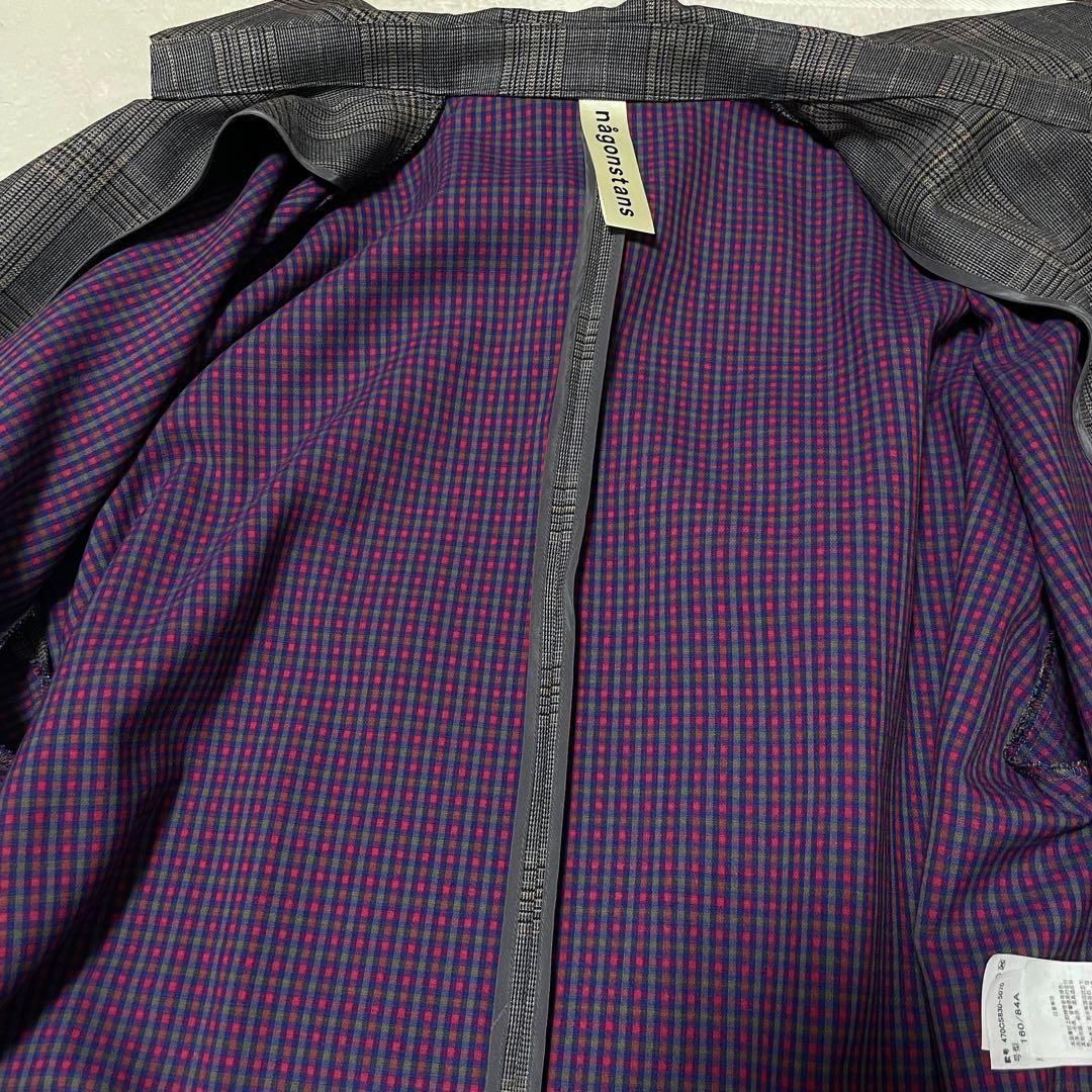 687 希少•新品nagonstansトレンチコート チェック柄 グレー 38