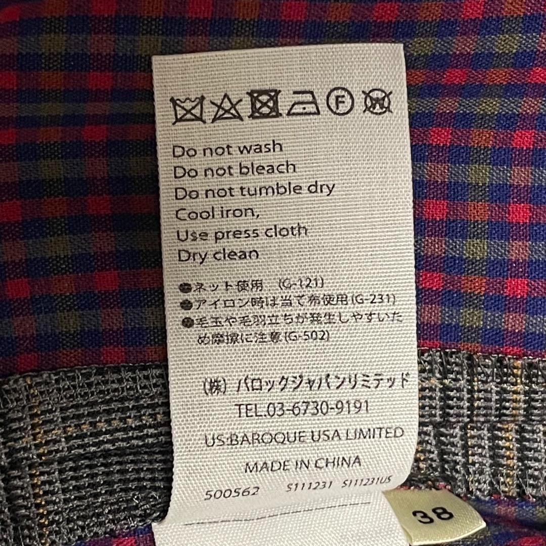 687 希少•新品nagonstansトレンチコート チェック柄 グレー 38