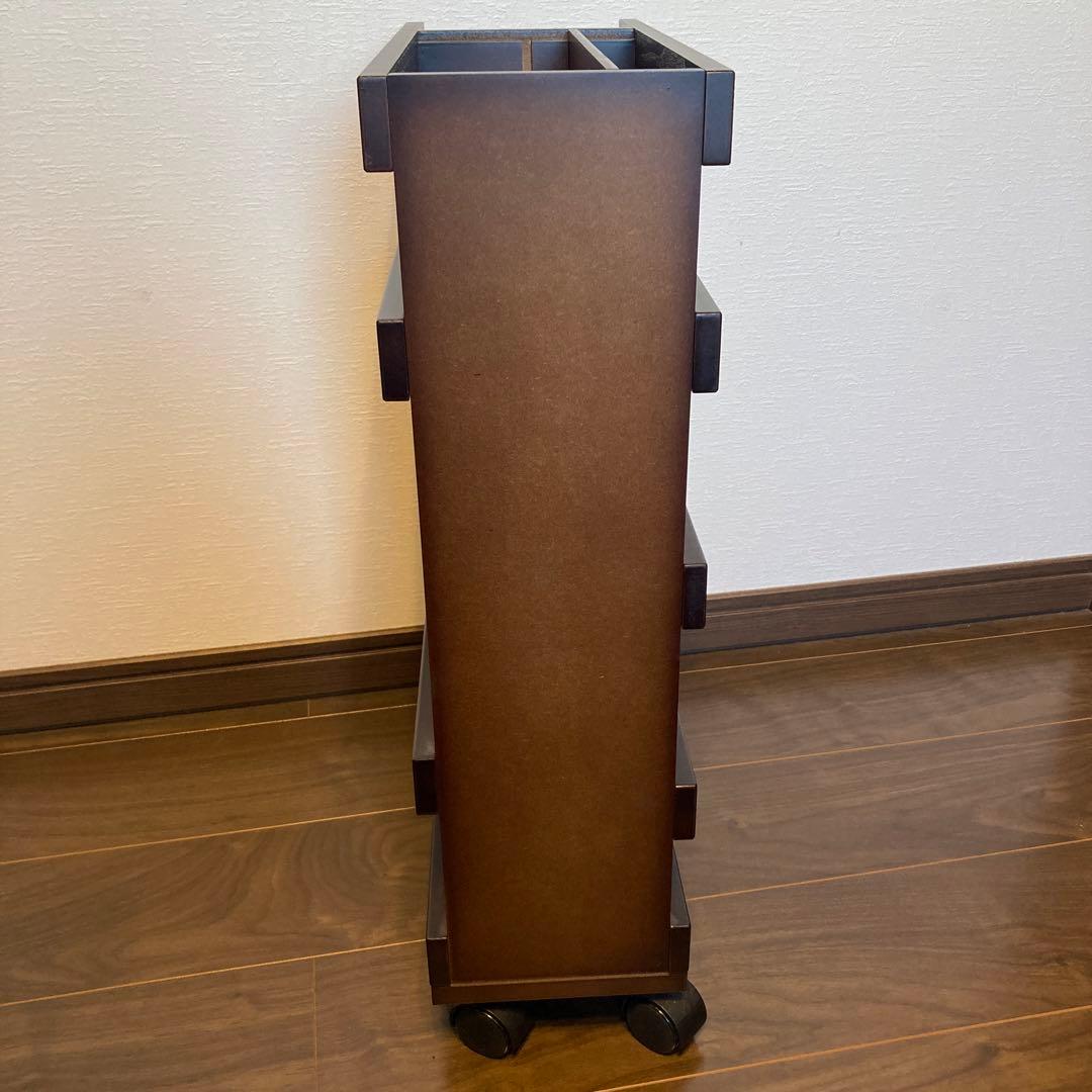 木製　スリム　収納ラック キャスター付き キッチンワゴン