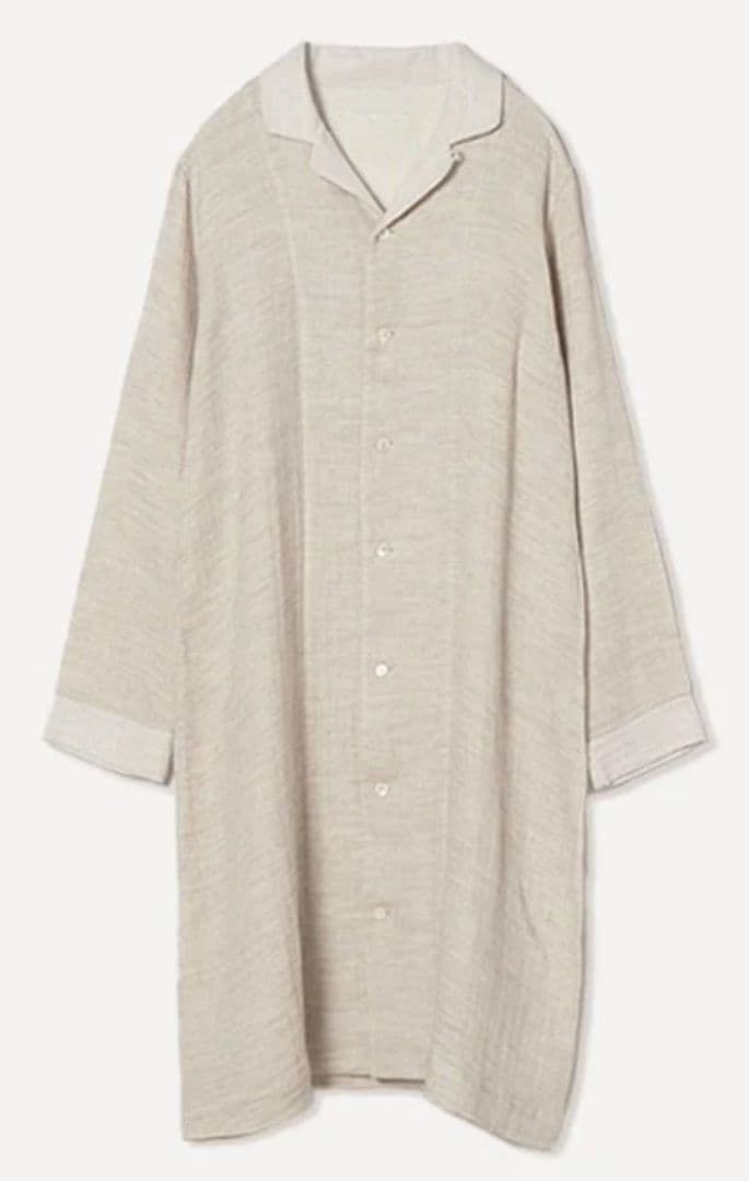 未使用☆プリスティン ヤクコットン 綾ダブルガーゼパジャマワンピース