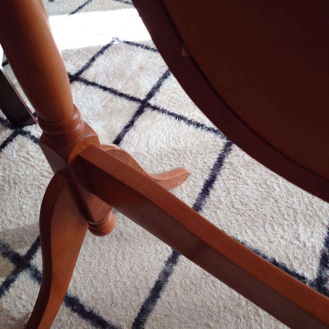 【激安特価】ナチュラルウッドスタンドミラー　希少　オーバル　ウッド　姿見