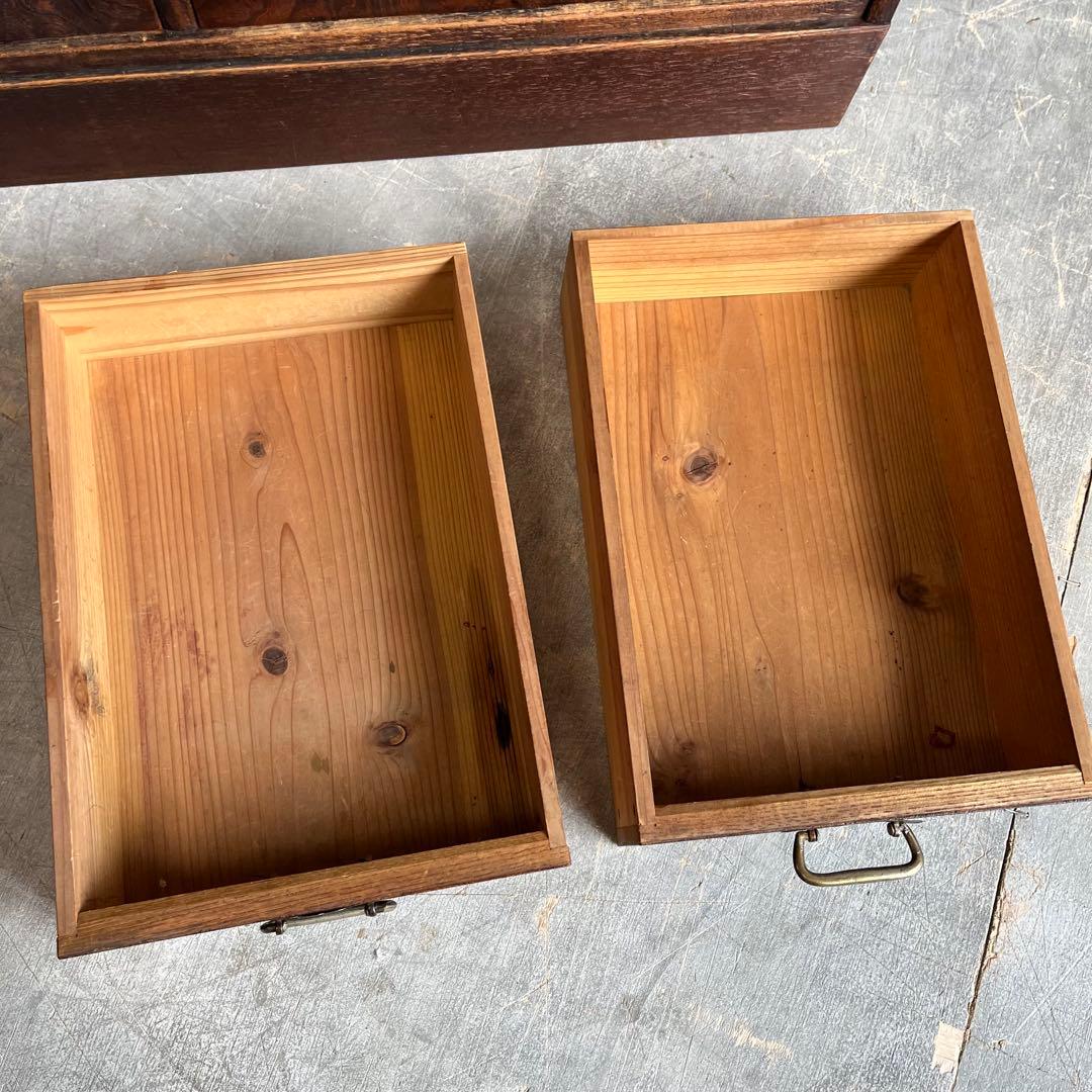 アンティーク 飾り棚 茶箪笥 シェルフ 昭和レトロ 無垢材 z438