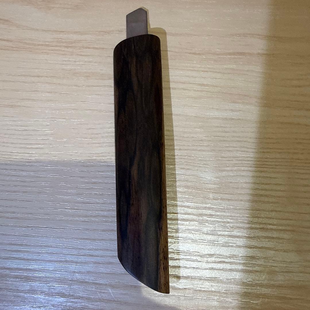 工房楔　カッター　黒柿孔雀杢
