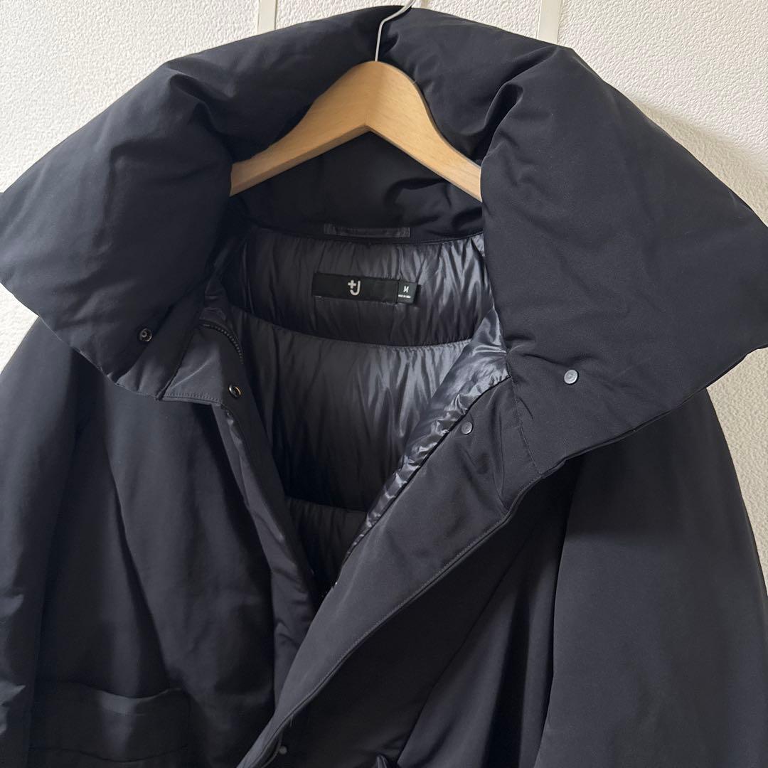 【美品】ユニクロ　+J ハイブリッドダウンジャケット　ブラック　サイズM