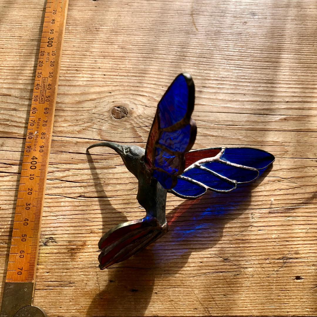 a*u様 ヴィンテージ　ハチドリ　ハミングバード　アメリカ製　ステンドグラス　モ