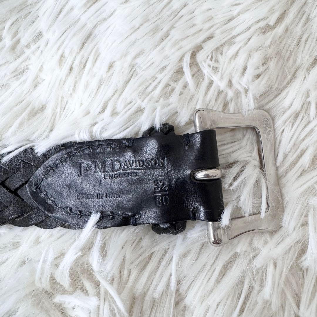 J&M Davidson メッシュベルト 30mm 80/32 レザー ブラック