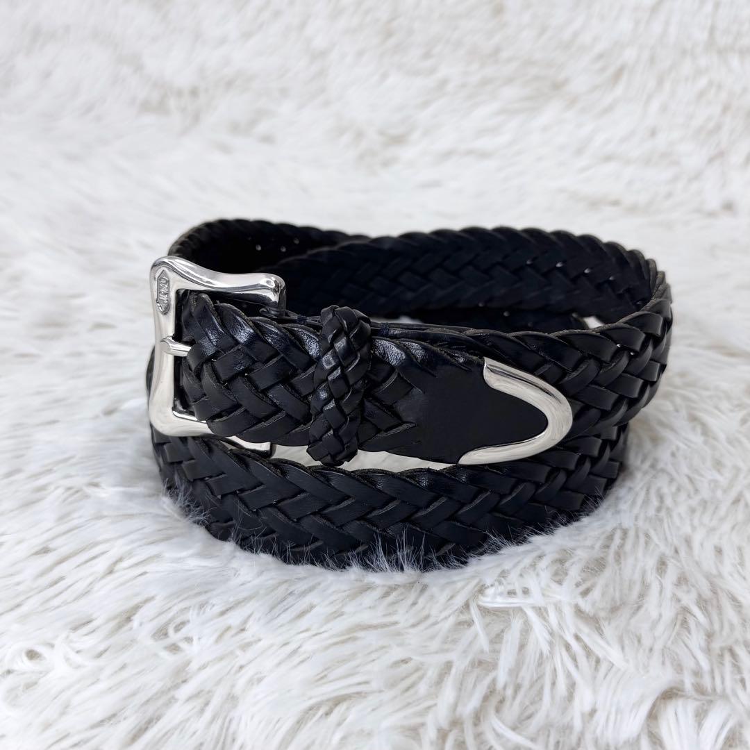 J&M Davidson メッシュベルト 30mm 80/32 レザー ブラック