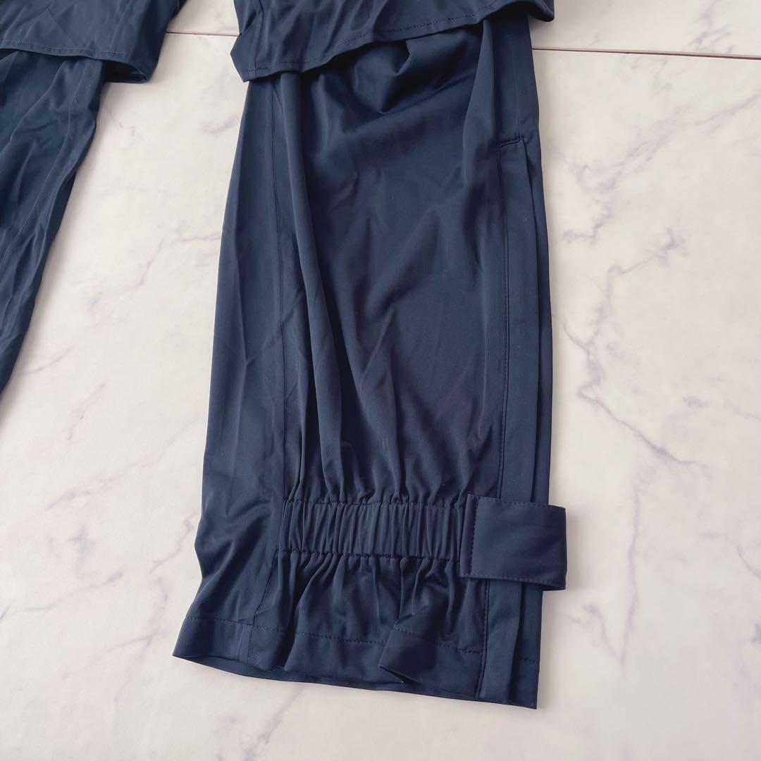 【未使用級】23区ゴルフ レインウェア セットアップ 上下 ネイビー M〜L