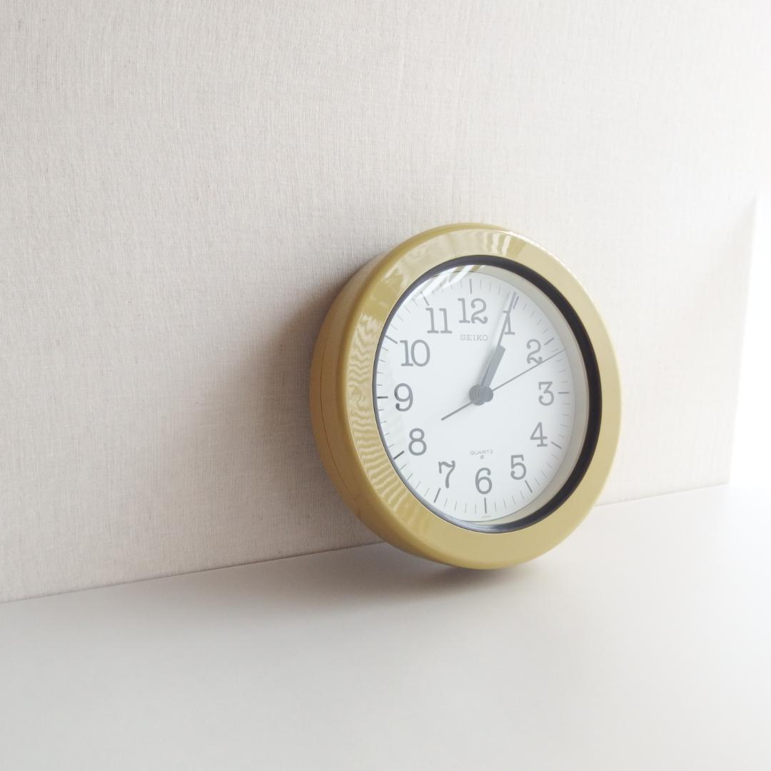 SEIKO 小さな掛け時計 オリーブ 70-80s