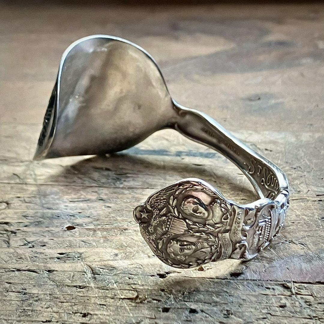 1904年　セントルイスワールドフェア　純銀製スプーンバングル