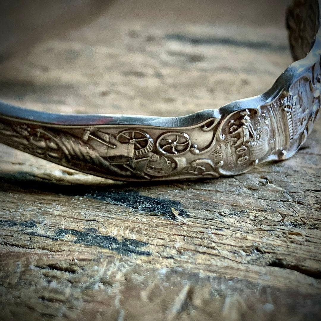 1904年　セントルイスワールドフェア　純銀製スプーンバングル