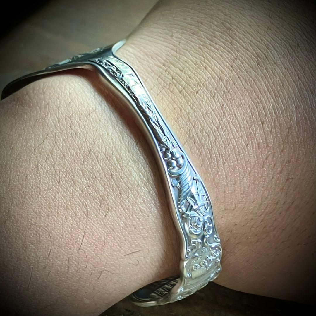 1904年　セントルイスワールドフェア　純銀製スプーンバングル