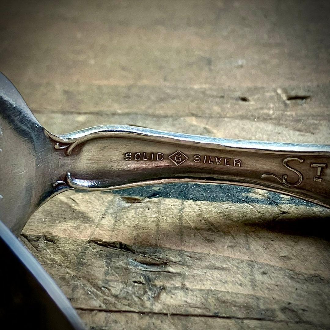 1904年　セントルイスワールドフェア　純銀製スプーンバングル