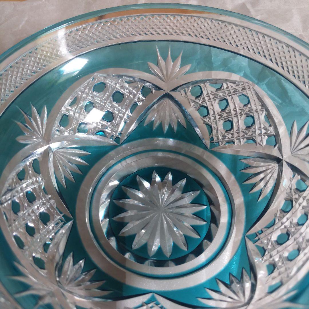 切子　松添春義作　蓋付クリスタルガラス　希少