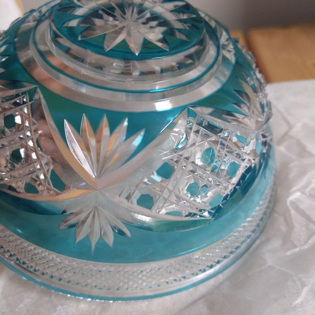切子　松添春義作　蓋付クリスタルガラス　希少