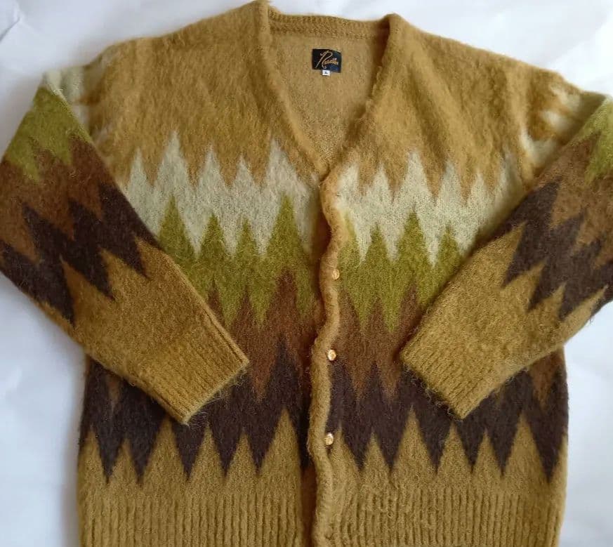 needle Mohair Cardigan Zigzag モヘアカーディガン
