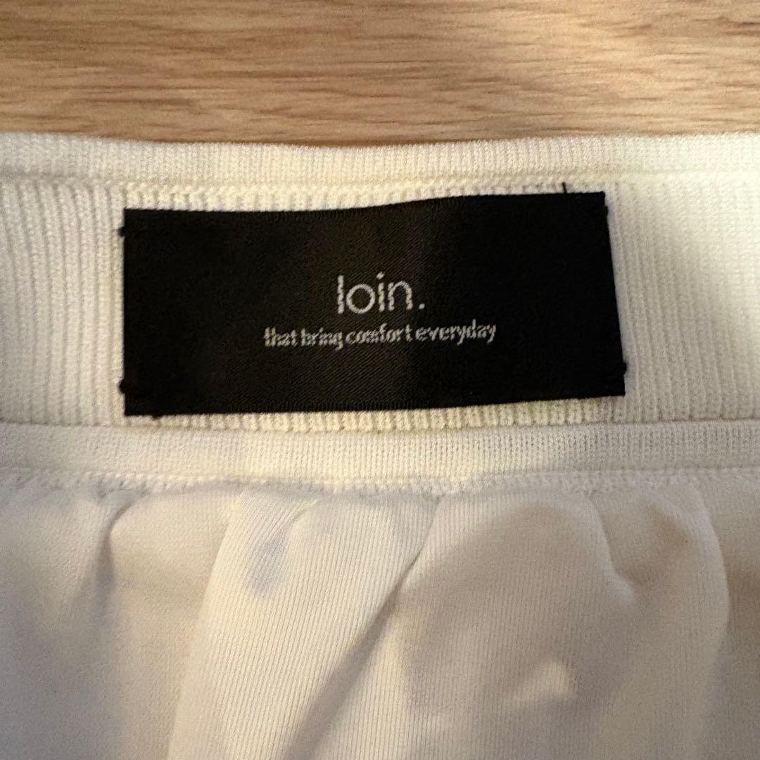 loin. ロワン 井川遥 rib skirt リブニットスカート 白 ホワイト