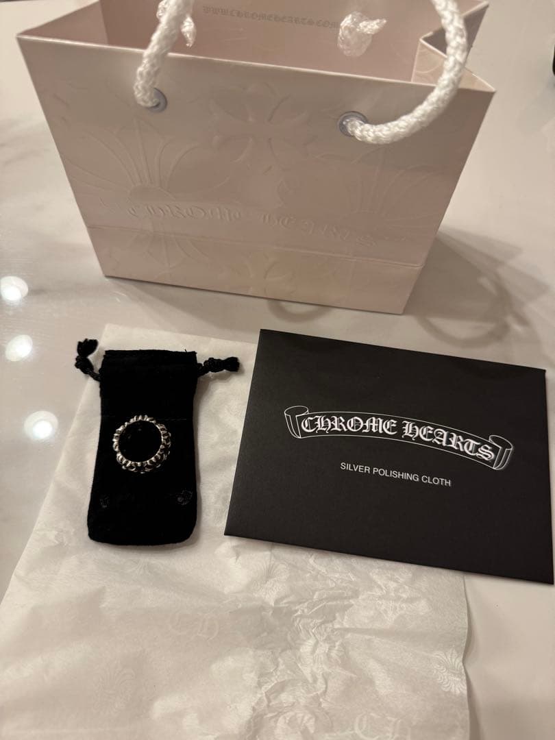 あ　CHROME HEARTS セメタリークロスリング シルバー US6号