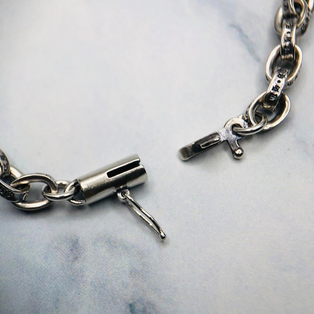 シルバー925 ペーパーチェーン　ブレスレット　20cm 　2-33　4044