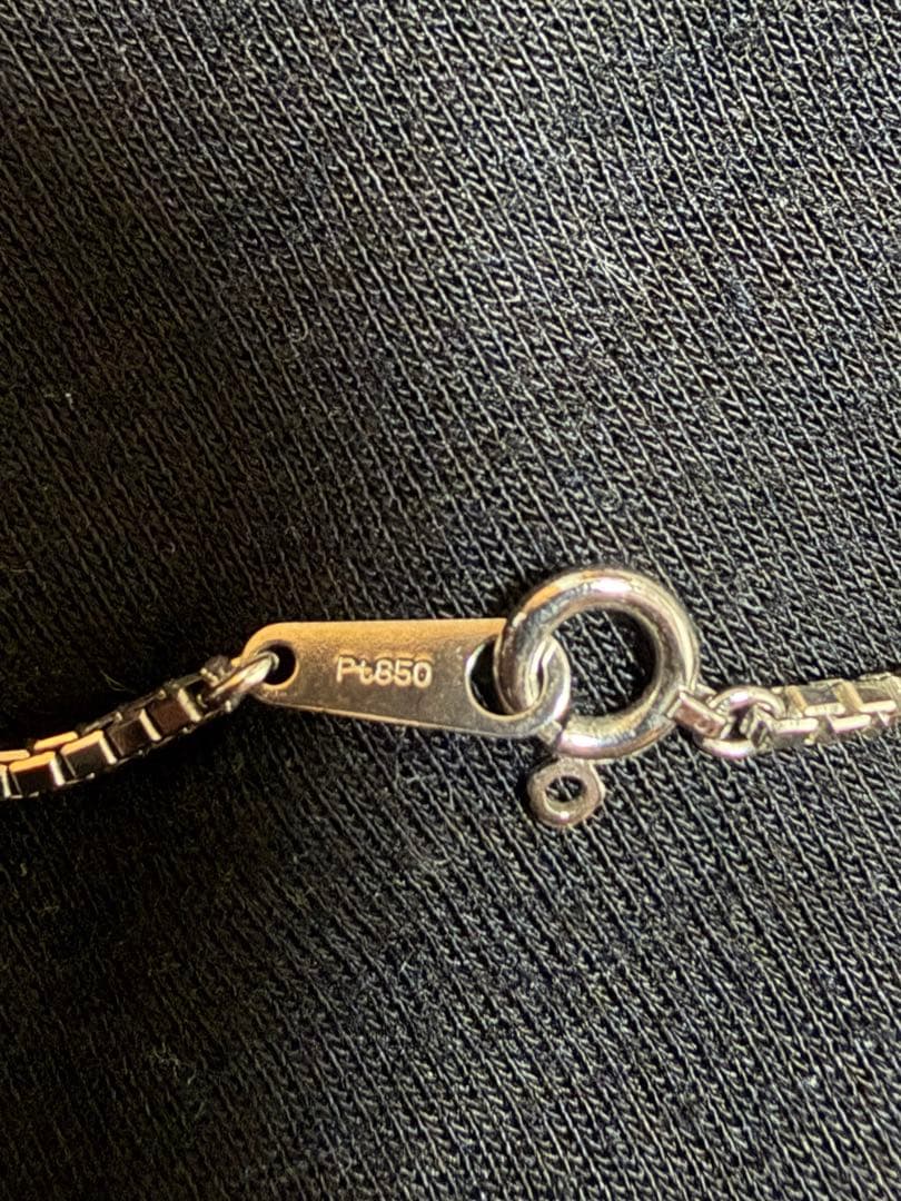 プラチナネックレス　ベネチアンチェーン　Pt850　長さ50cm　幅1.6mm