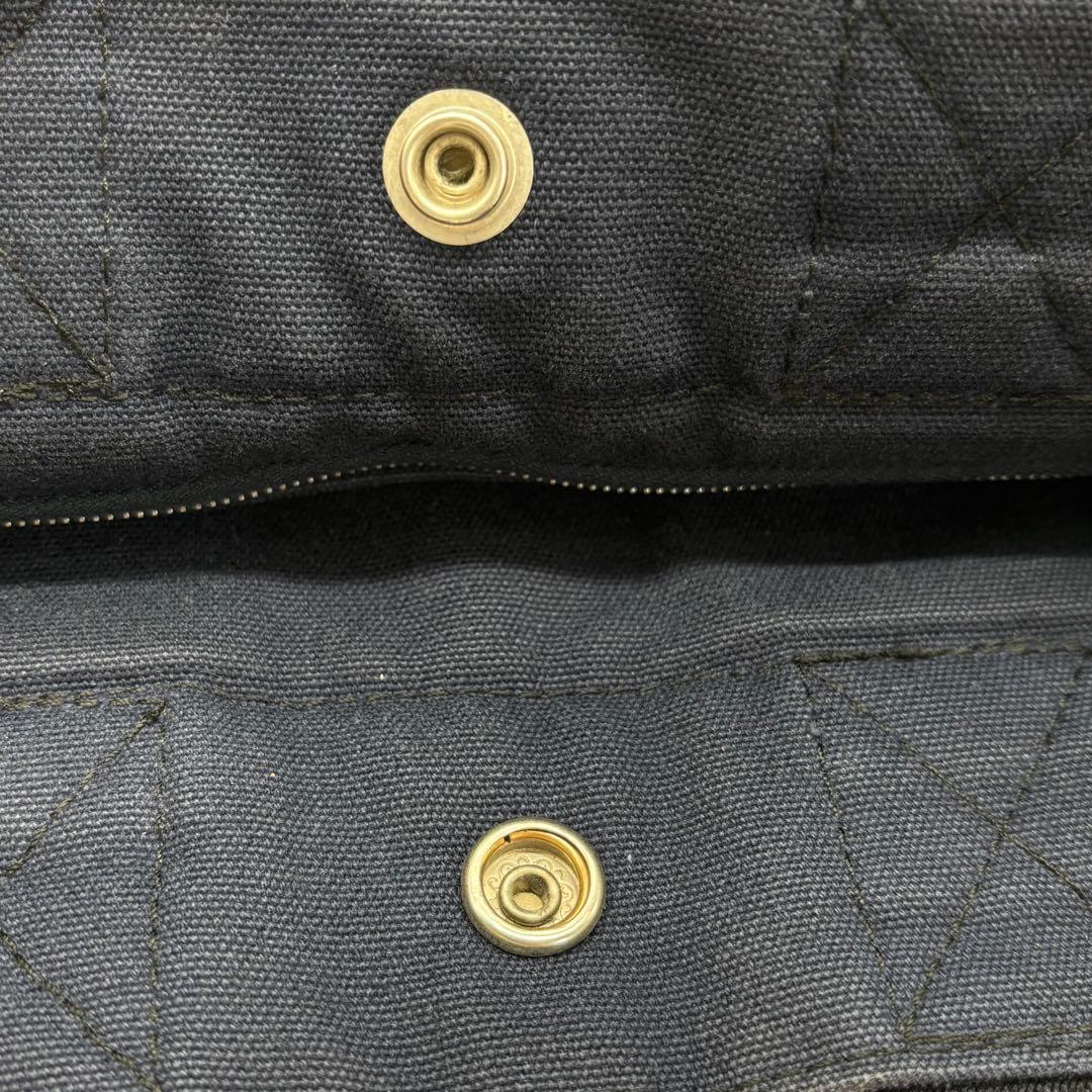 【極美品】HERMES トートPM フールトゥ キャンバス ブラック ネイビー