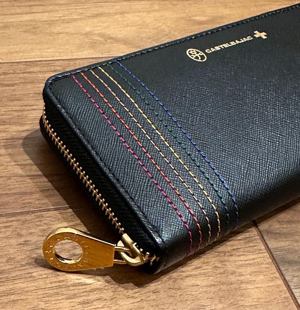 カステルバジャック ラウンド長財布　新品未使用　ブラック　￥16,500-