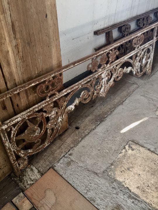 100年前 フランスアンティーク ペンキの剥がれた アイアン