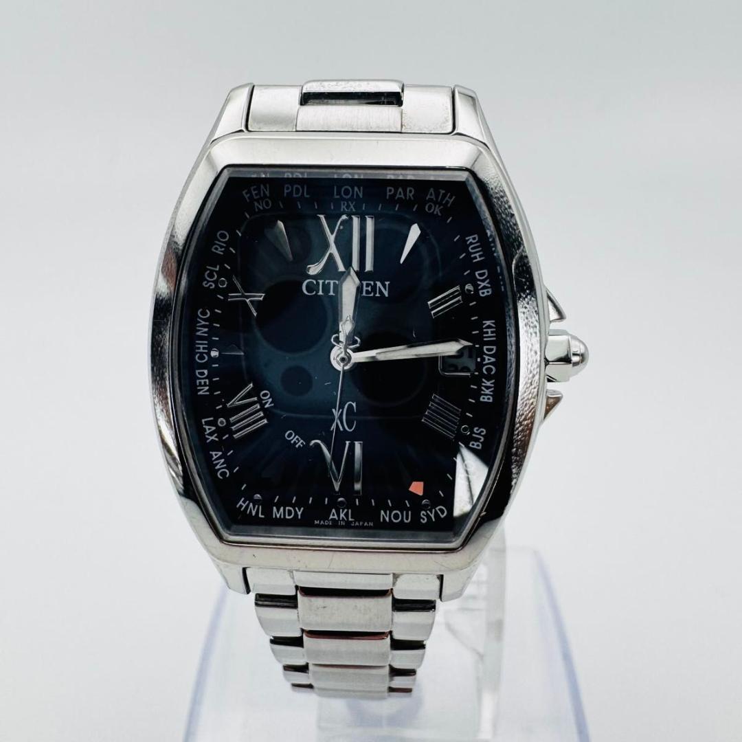 シチズン クロスシー トノー ハッピーフライト 腕時計 ソーラー ワールドタイム