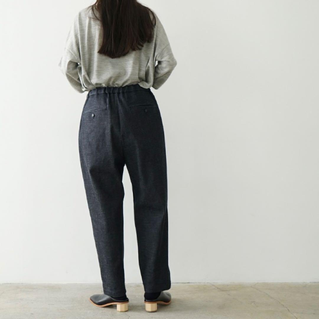 Mochi モチ denim tapered easy pants 岡山デニム