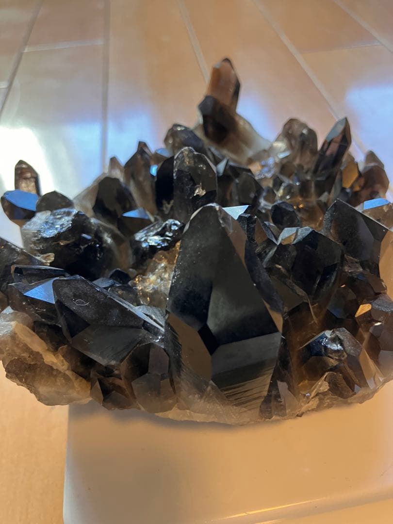 アーカンソー産スモーキークォーツ　両面クラスター