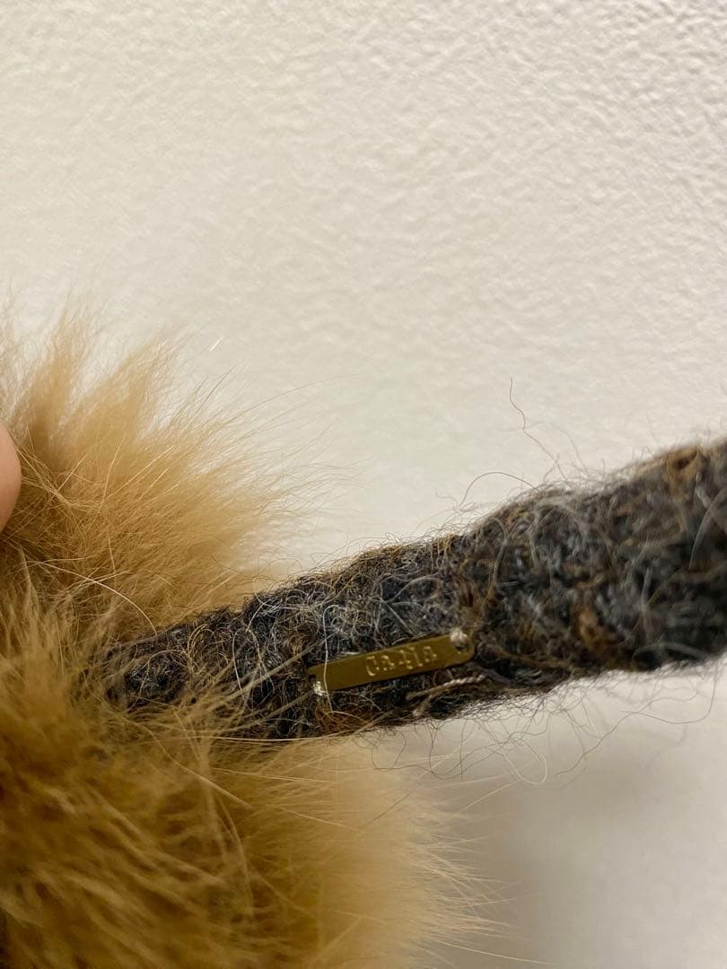 CA4LA ブラウン　ラビットファー　イヤーマフ