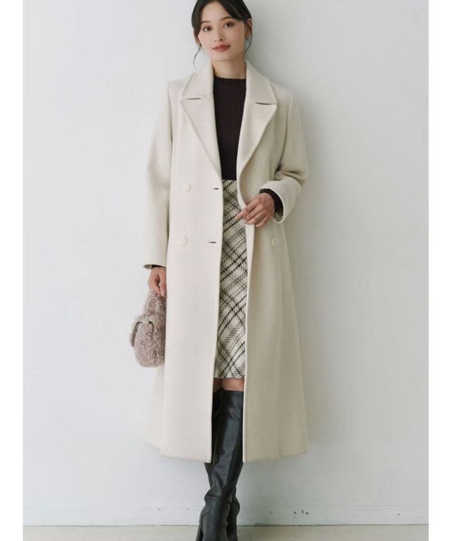 鈴さん専用　MERCURYDUO ウールチェスターコート　アイボリー