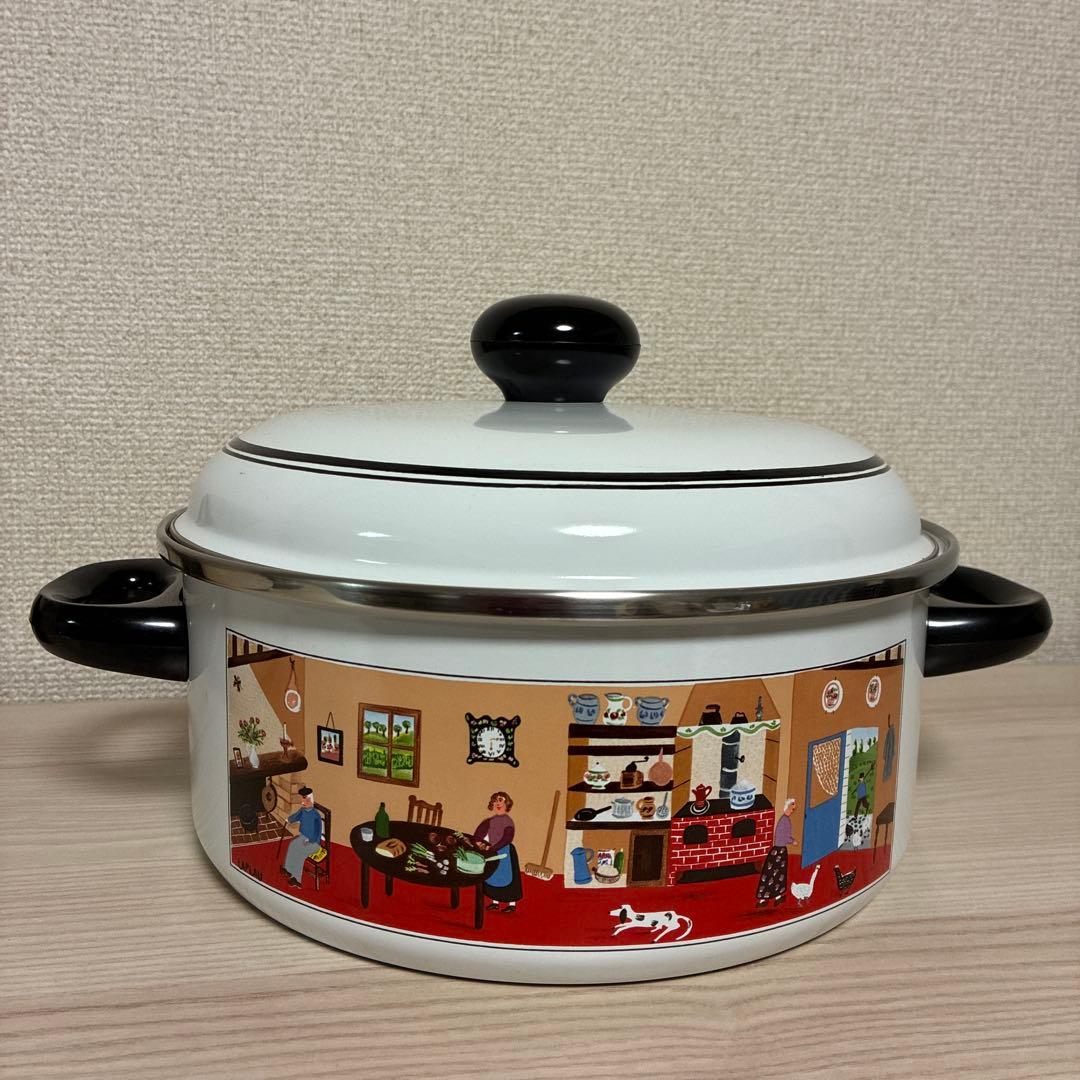 【レア未使用】ビレロイボッホ　ナイーフ　naif　ホーロー鍋　西ドイツ製