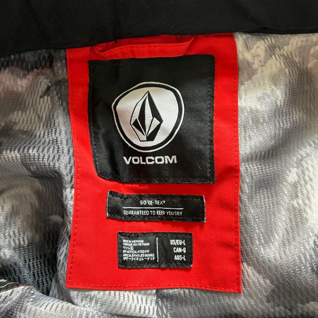 【VOLCOM】GORE-TEX スノーボードパンツ レッド メンズL 防水防風