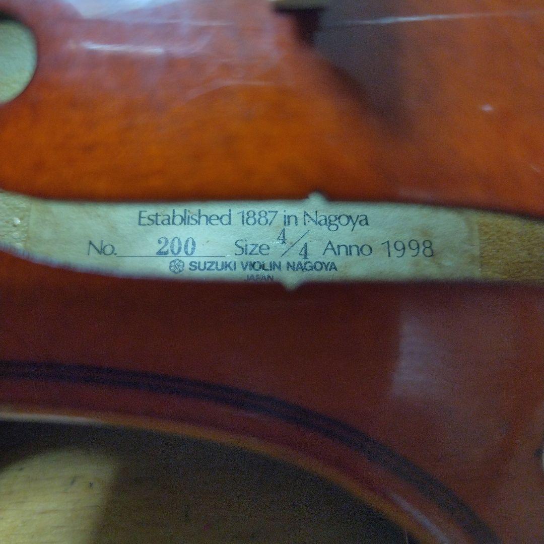 ♥メンテナンス済♥4/4スズキバイオリンNO.200♥即使用可♥弓ケース松脂付