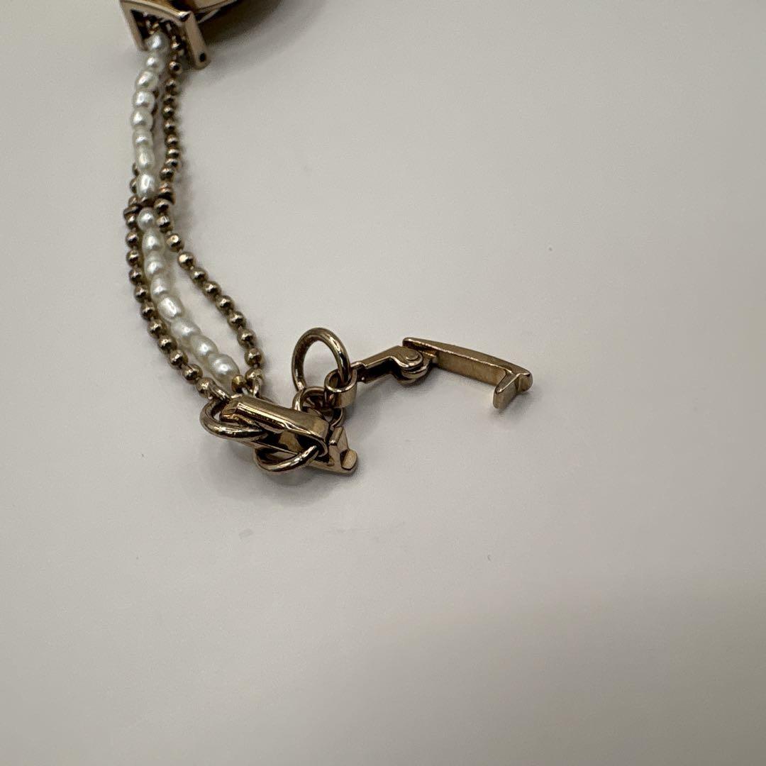 【稼働品】NOJESS ノジェス 腕時計 シェル文字盤 ゴールド パールブレス