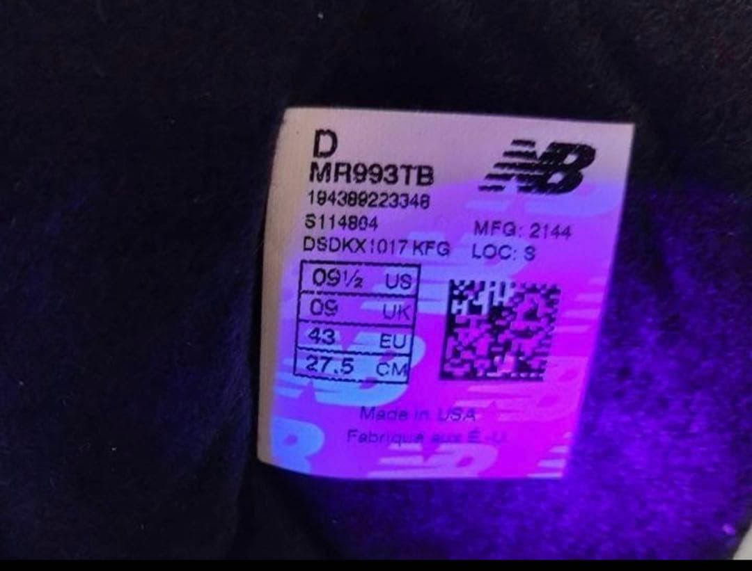 こ*う様 New Balance 993 ブラック スニーカー