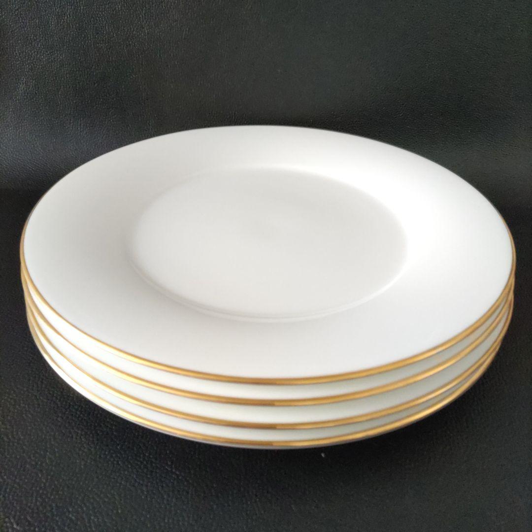 美品【ノリタケ】サンクエトワール・モデラートゴールドライン プレートセット8枚