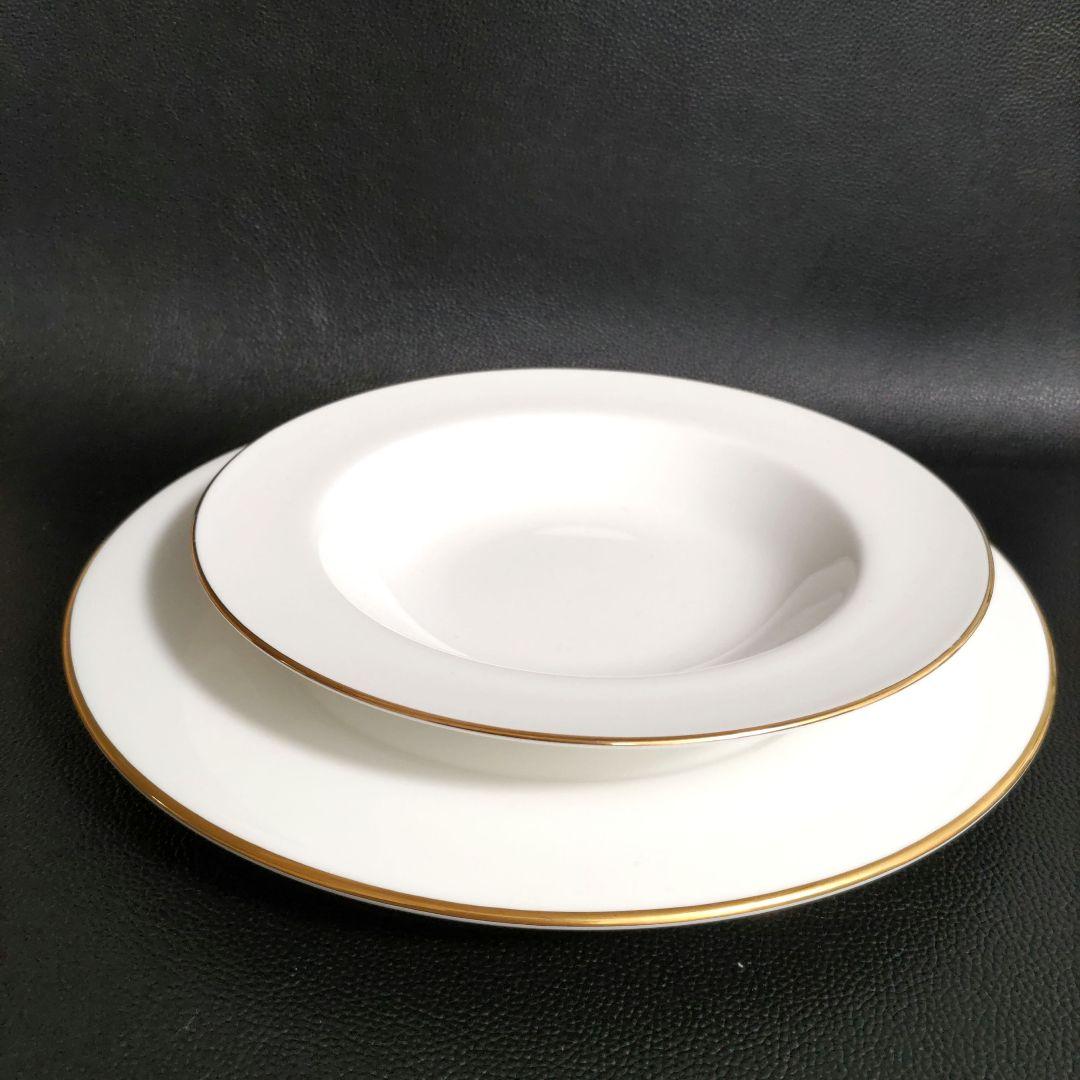 美品【ノリタケ】サンクエトワール・モデラートゴールドライン プレートセット8枚