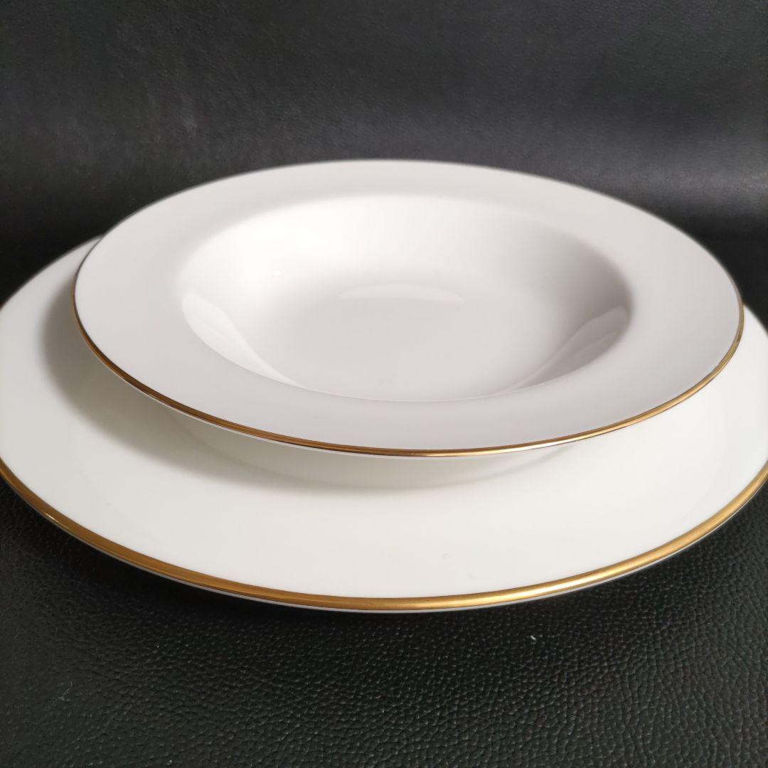 美品【ノリタケ】サンクエトワール・モデラートゴールドライン プレートセット8枚