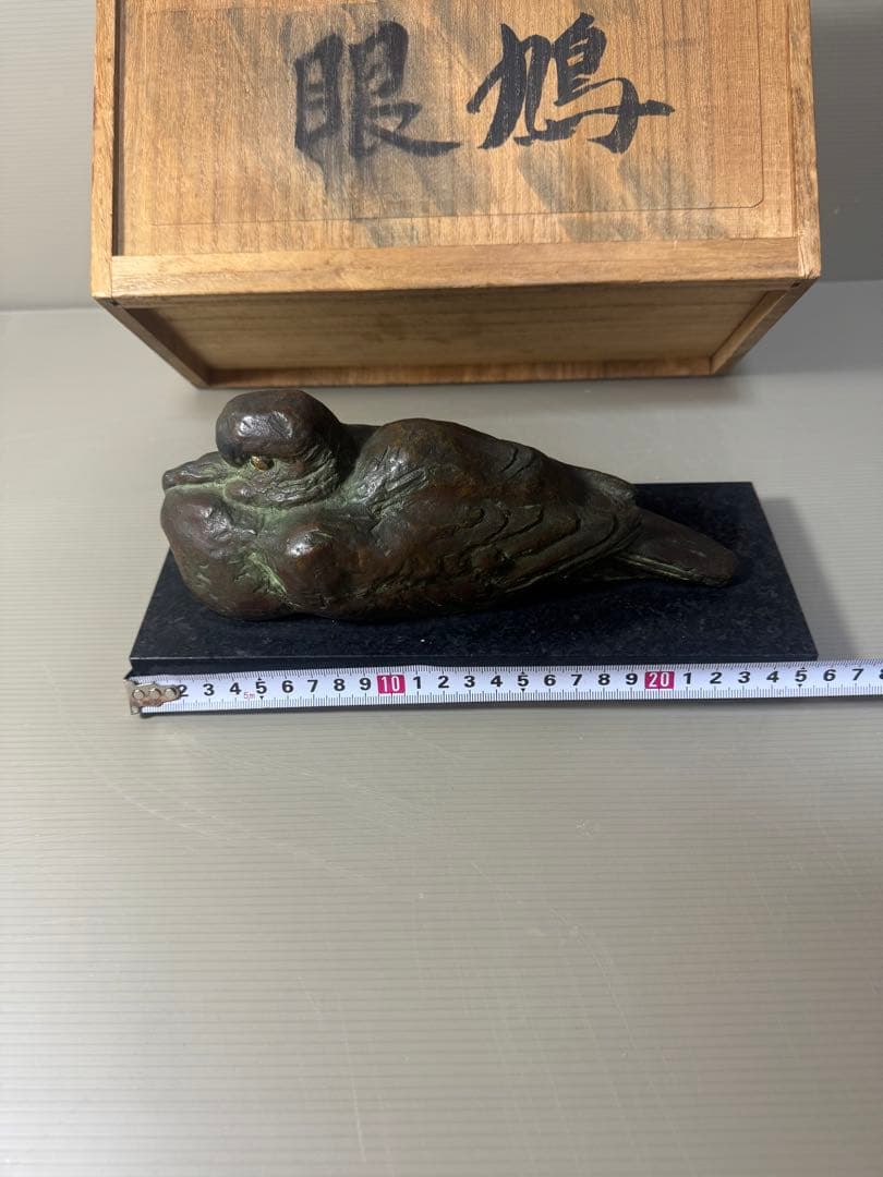 2347 希少　富永直樹作　眼鳩　置物