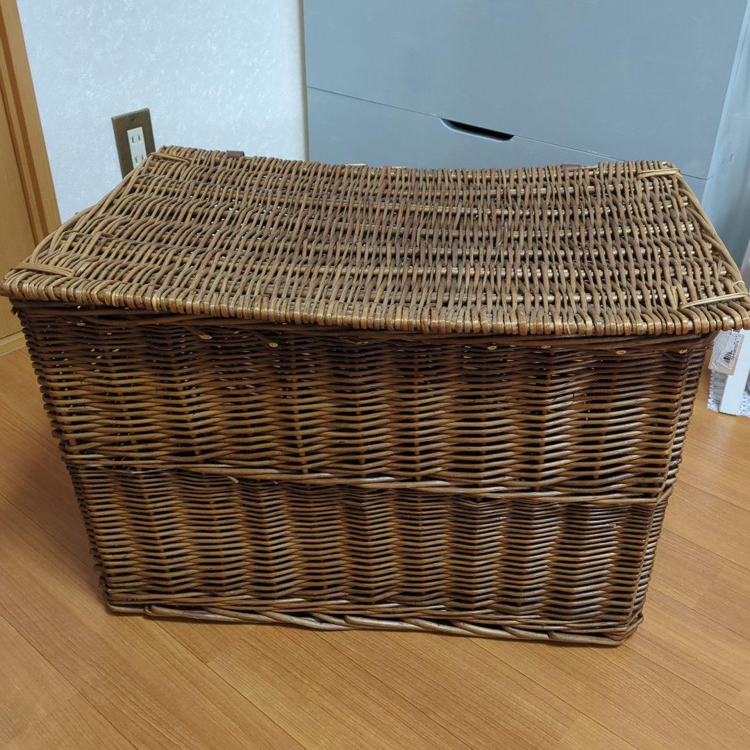 ⭐knick knacks ラタン蓋付き籠　バスケット 大