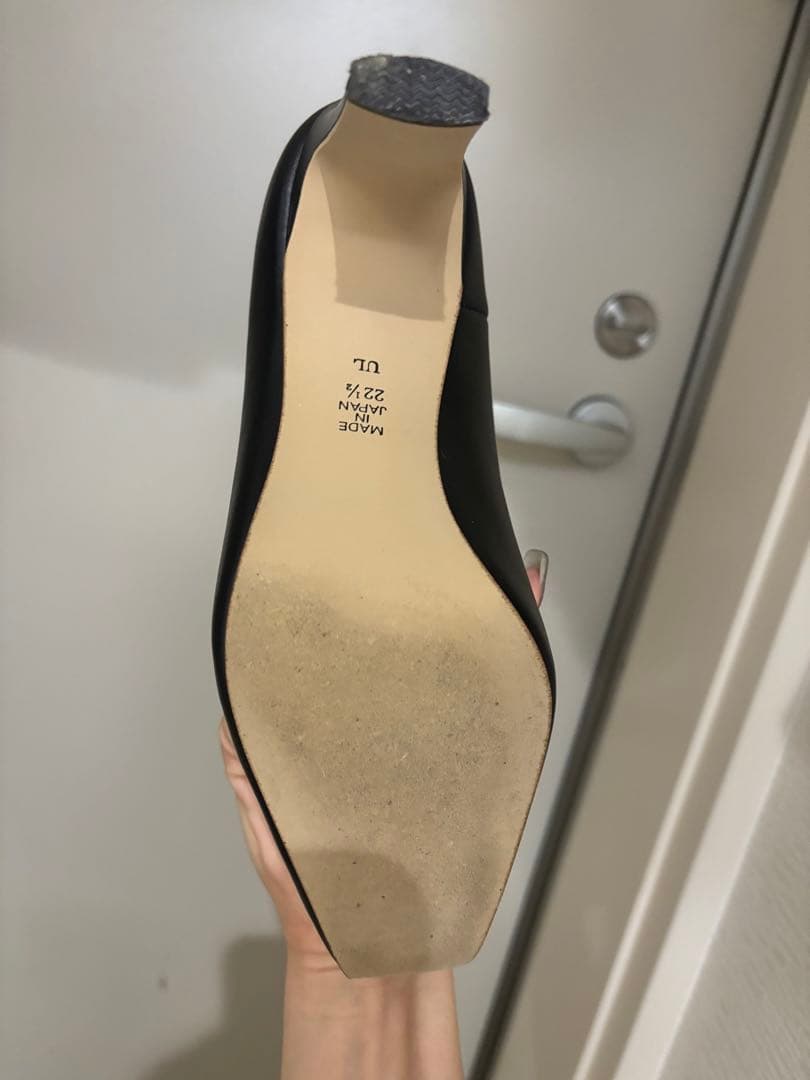 ゆきぽよ　DIANA 黒 スクエアトゥ パンプス ヒール約7cm