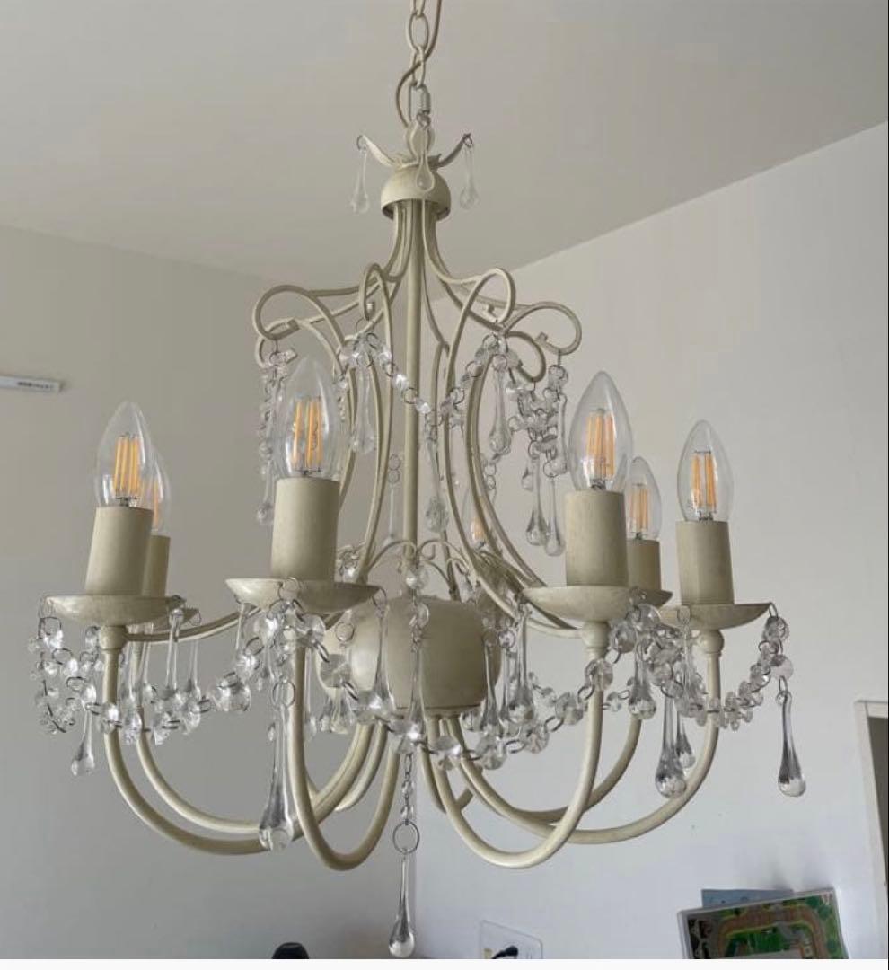 ローラアシュレイ シャンデリア 8灯式 200W