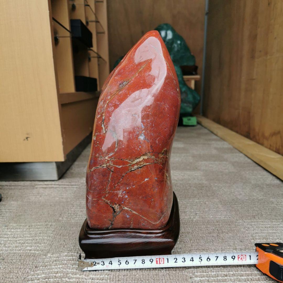青森産　赤石　8.6キロ　鑑賞石　石　置物　オブジェ　インテリア　赤玉石