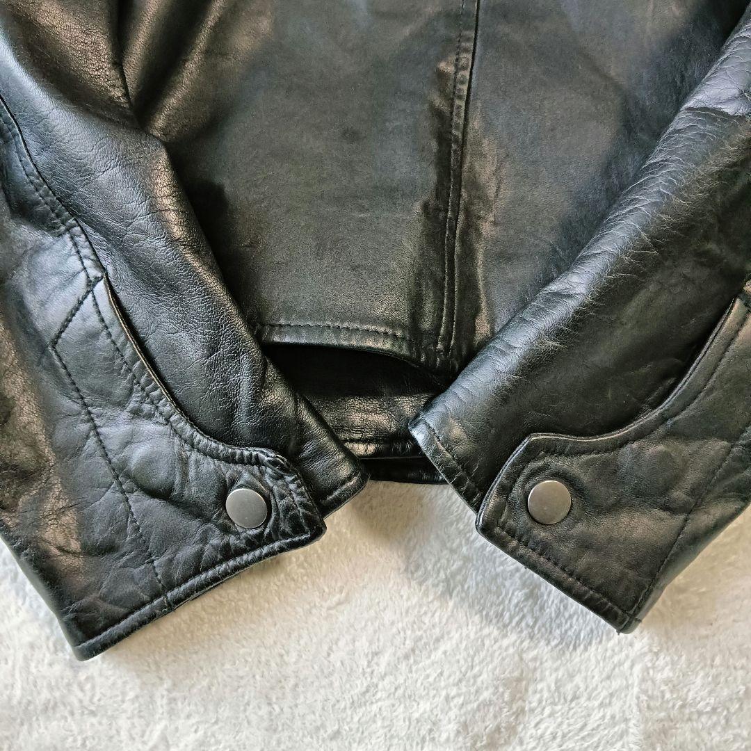 良品 00s OLD GAP レザー ダブル ライダース ジャケット ショール