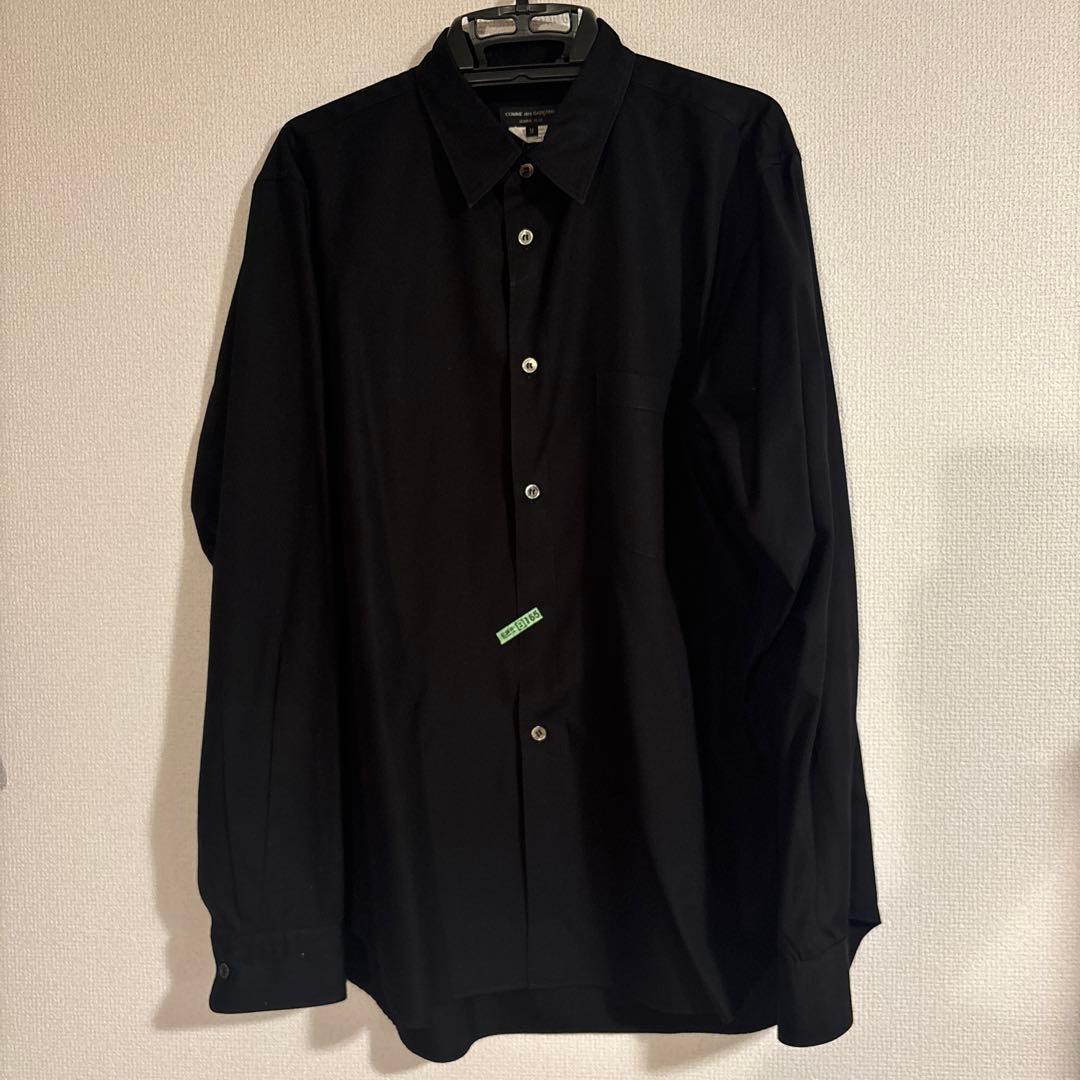 コムデギャルソンオムプリュス クラシック 綿ブロード ブラウス 黒 ブラックM