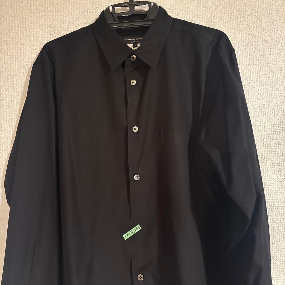 コムデギャルソンオムプリュス クラシック 綿ブロード ブラウス 黒 ブラックM